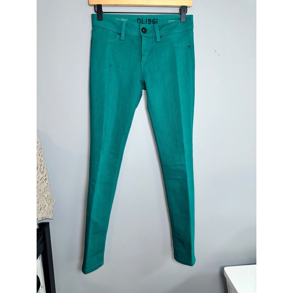 DL1961‎ Emma Legging Premium Denim Size 24 Emerald Green 4 Way Stretch Pants